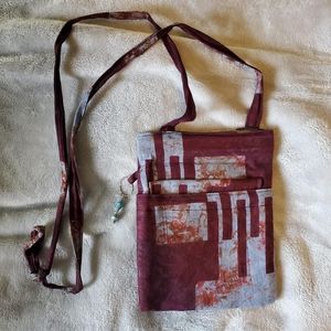 Tie-dye hand made textile purse